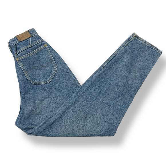 Vintage Lee Women's High Rise Straight Mom Jeans Acid Washed Blue Size 10 - Picture 4 of 9